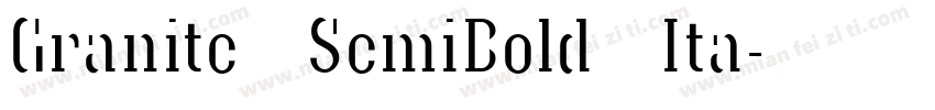 Granite SemiBold Ita字体转换
